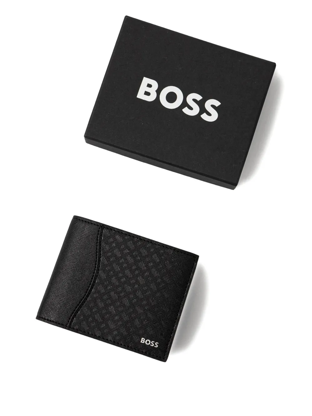 BOSS Portemonnee met textuur Zwart