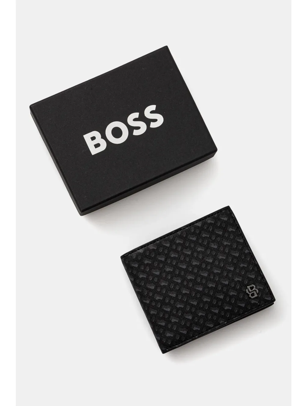 BOSS Portemonnee met textuur Zwart