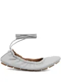 BOSS ankle-ties ballet flats - Grey