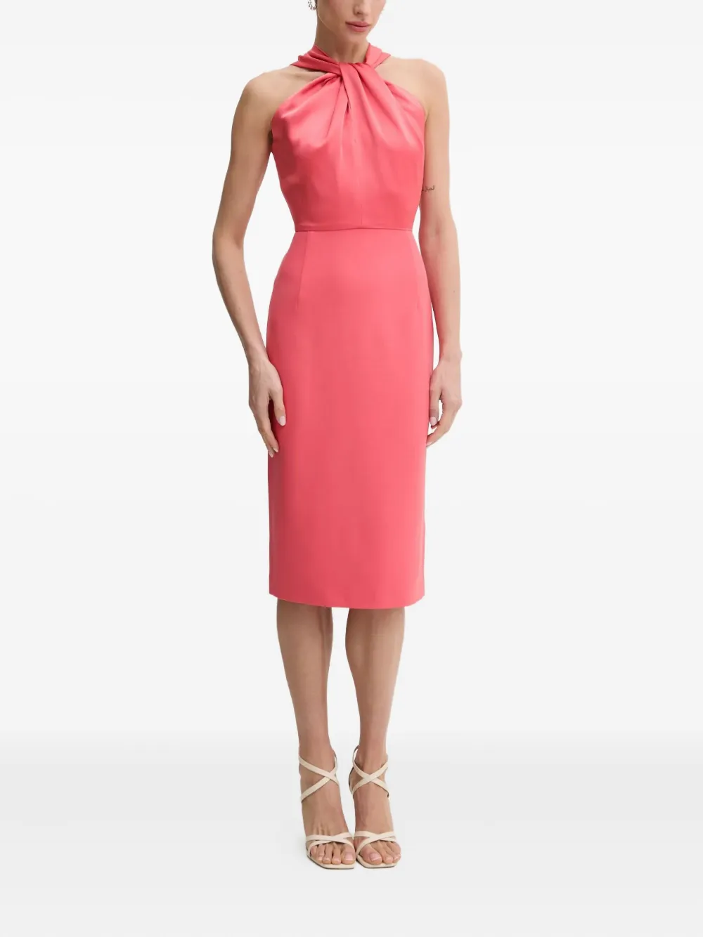 BOSS Jurk met halternek - Roze