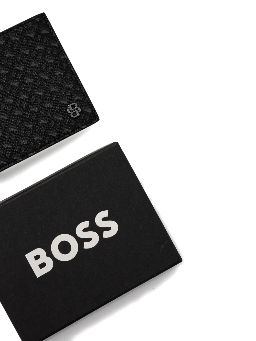 BOSS Monogram portemonnee Zwart