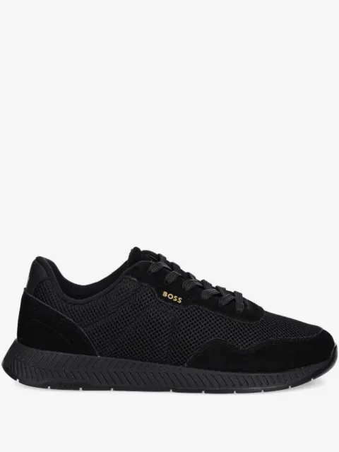 BOSS Titanium mesh-panel sneakers