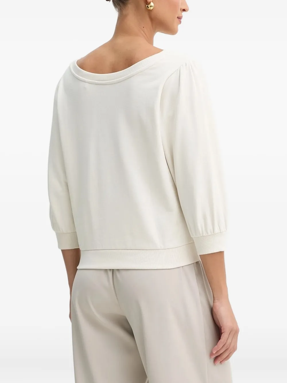 BOSS rhinestone-embellished sweatshirt Wit