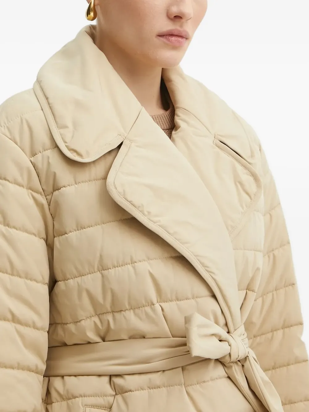 BOSS Gewatteerd bikerjack Beige
