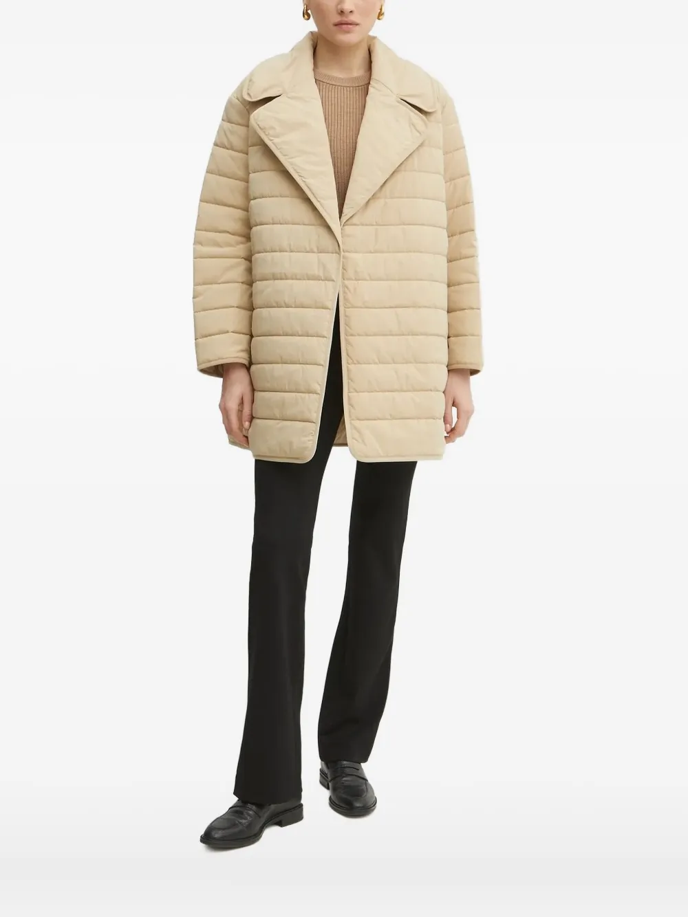 BOSS Gewatteerd bikerjack Beige