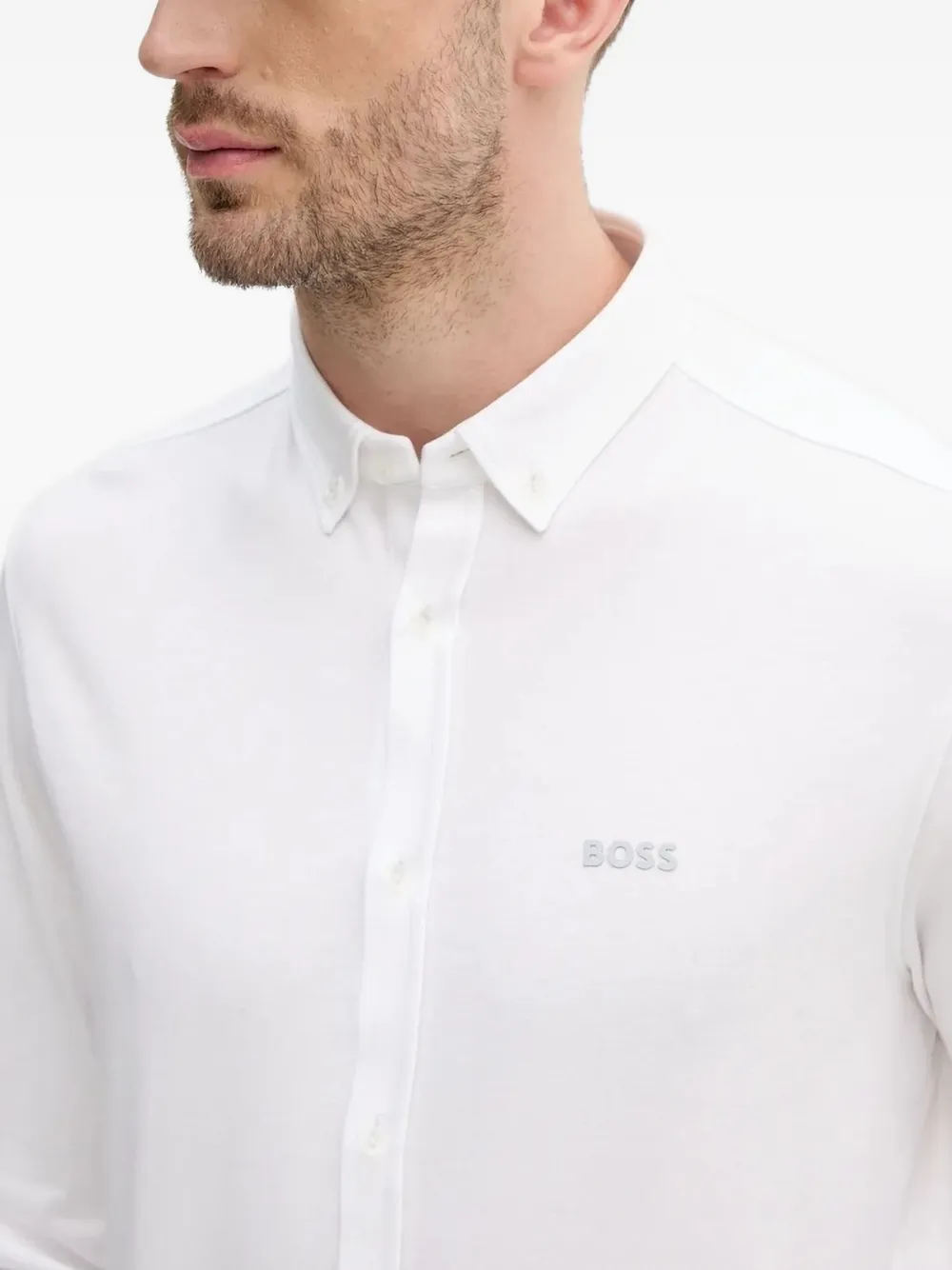 BOSS logo-print shirt Wit