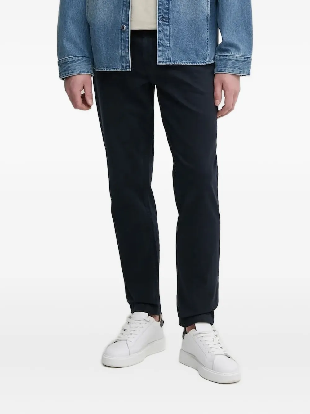 BOSS welt-pocket chinos Blauw
