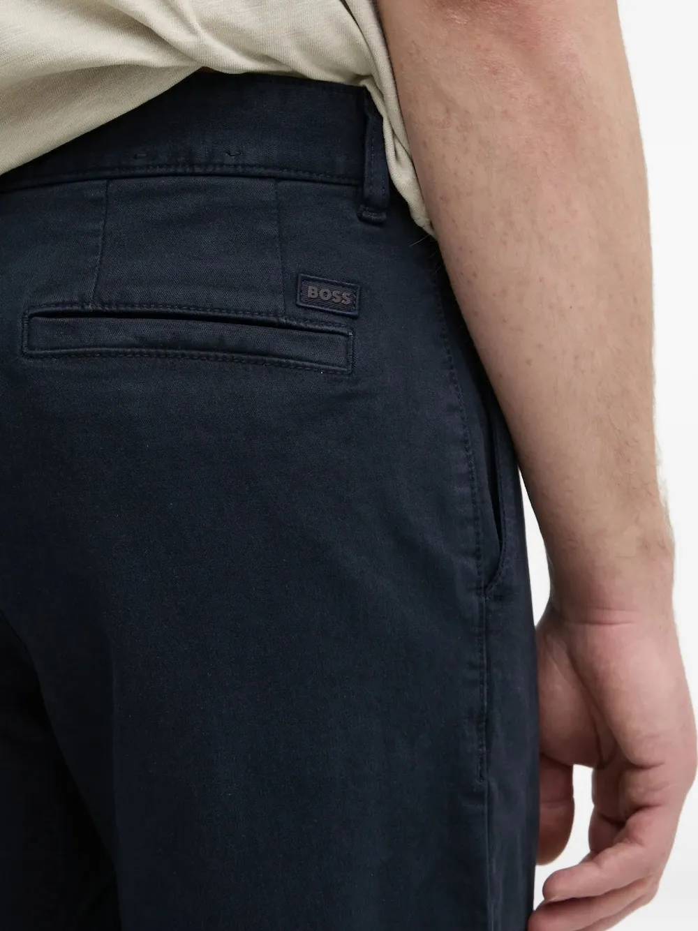 BOSS welt-pocket chinos Blauw