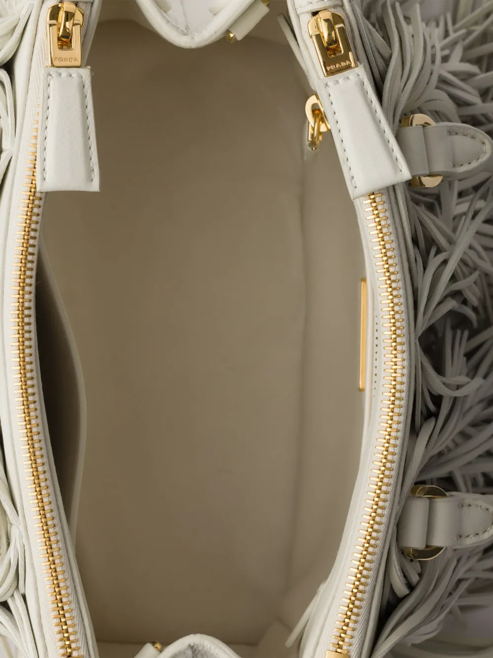 Prada Kleine Galleria leren shopper Wit