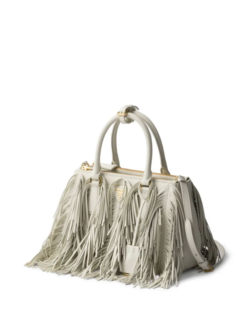 Prada Kleine Galleria leren shopper Wit