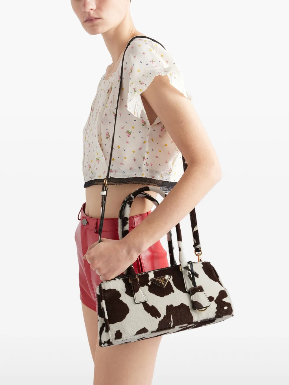 Shop Prada Medium Galleria Printed Tote Bag