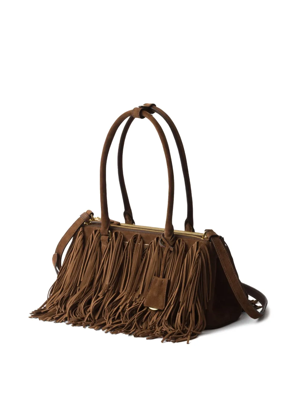 Prada Medium Galleria suède shopper Bruin