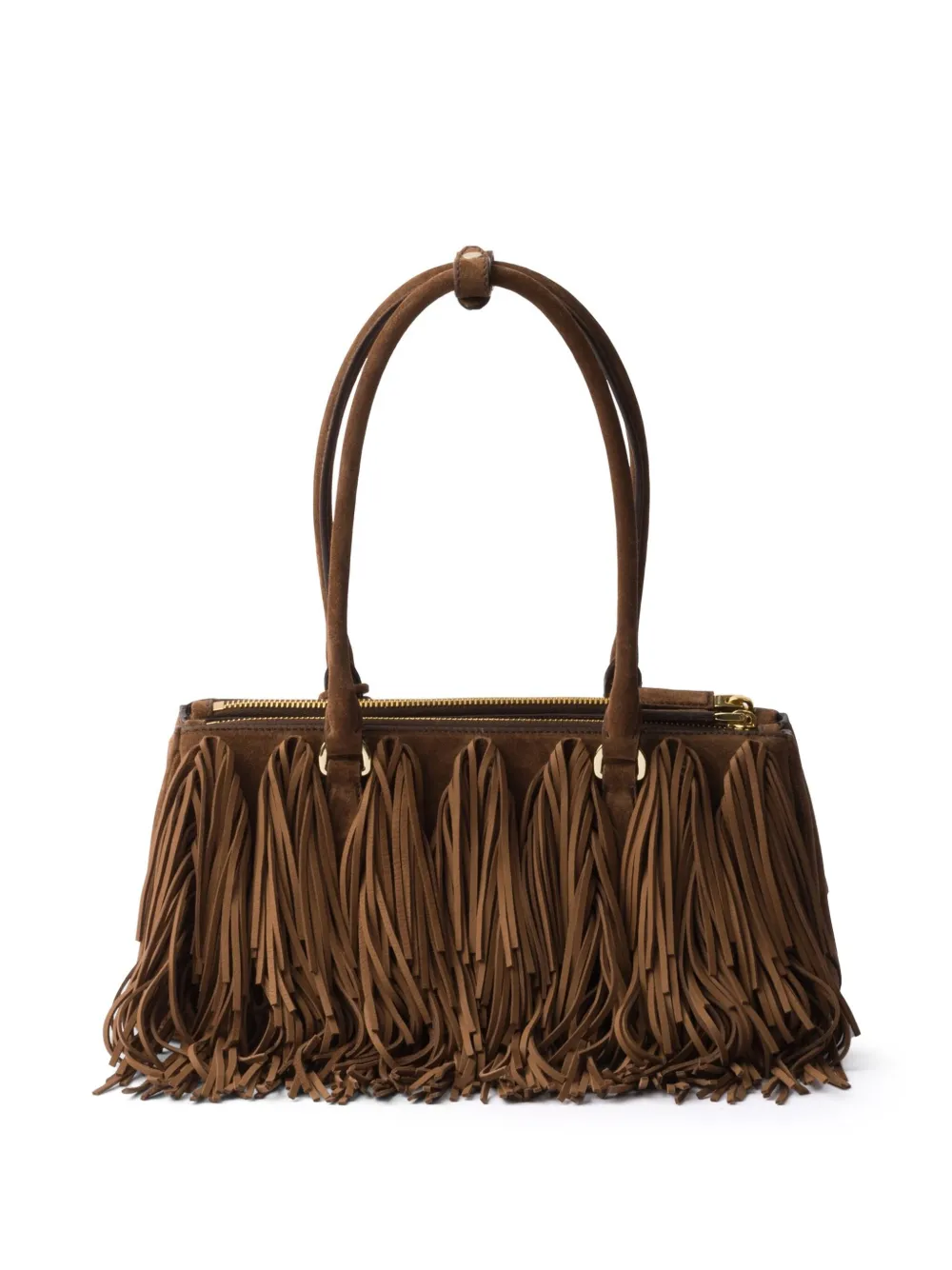Prada Medium Galleria suède shopper Bruin