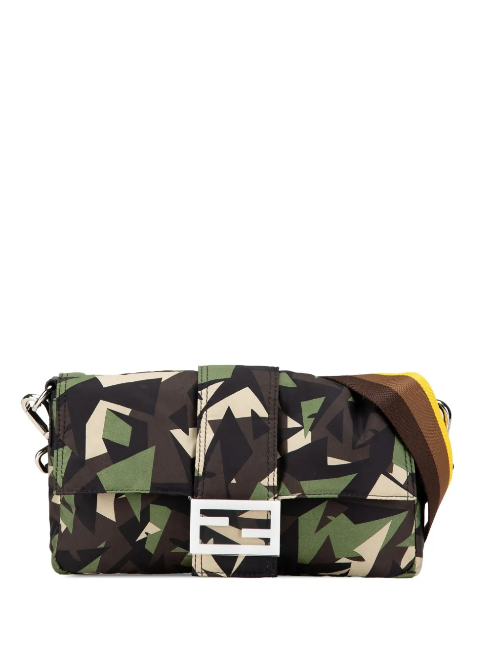 Fendi Pre-Owned 2000-2010 Nylon Camouflage Convertible Baguette satchel | Green | Image 1