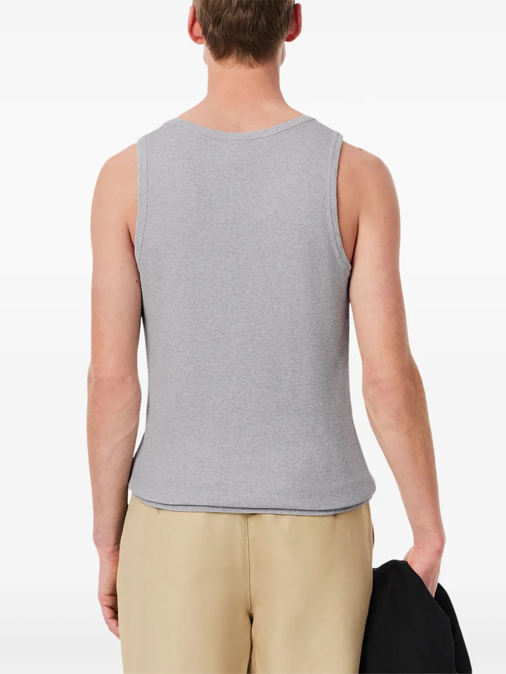 Lacoste Tanktop met geborduurd logo Grijs