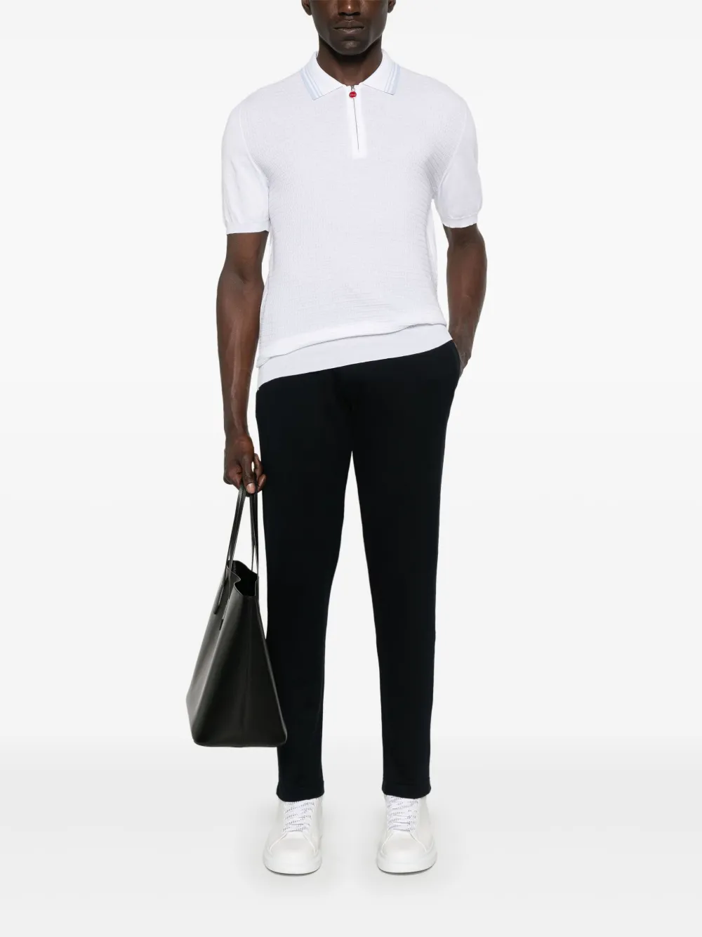 Kiton Broek met toelopende pijpen - Blauw