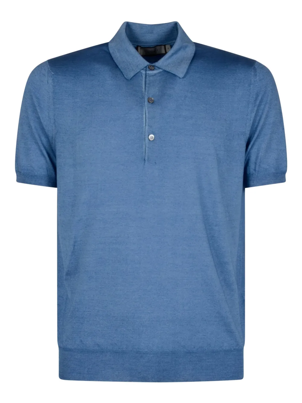 Canali fine-knit polo shirt | Blue | Image 1
