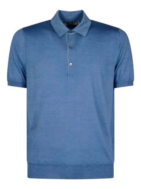 Canali fine-knit polo shirt