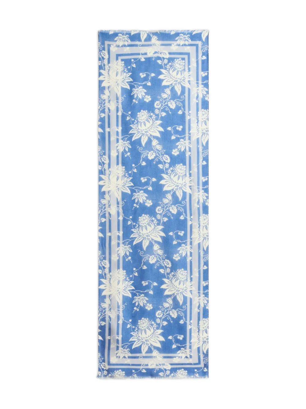 Etro Floral-print Scarf In Blue