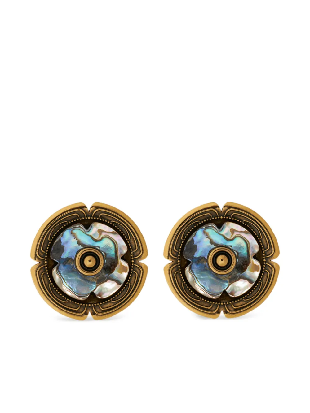 ETRO マザーオブパール ピアス - ゴールドトーン ETRO マザーオブパール ピアス - ゴールドトーン