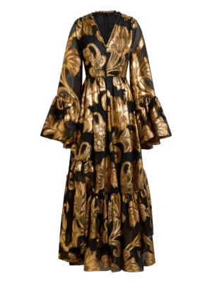 etro embroidered tiered dress See Through One Shoulder Sequined Asymmetrical Evening Dress,PD00483 main image 1