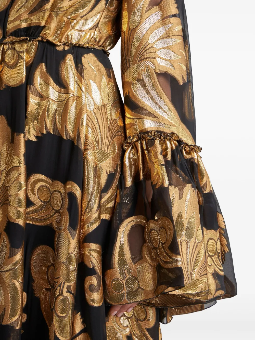 ETRO Jurk met ruches Zwart