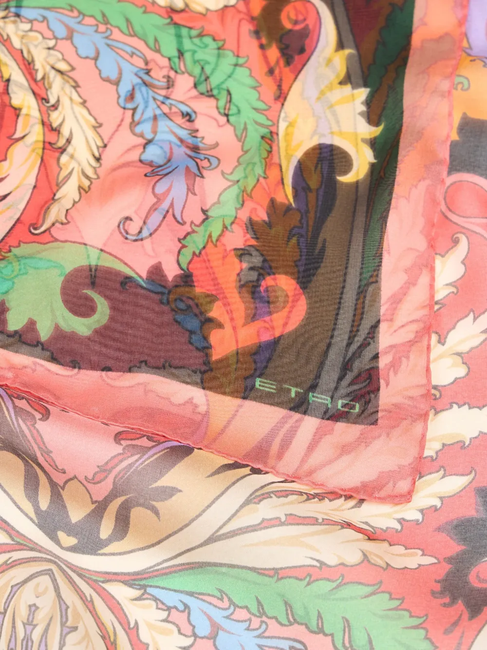ETRO Zijden chiffon sjaal - Roze