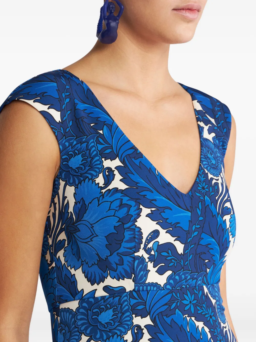ETRO Jurk met print Blauw
