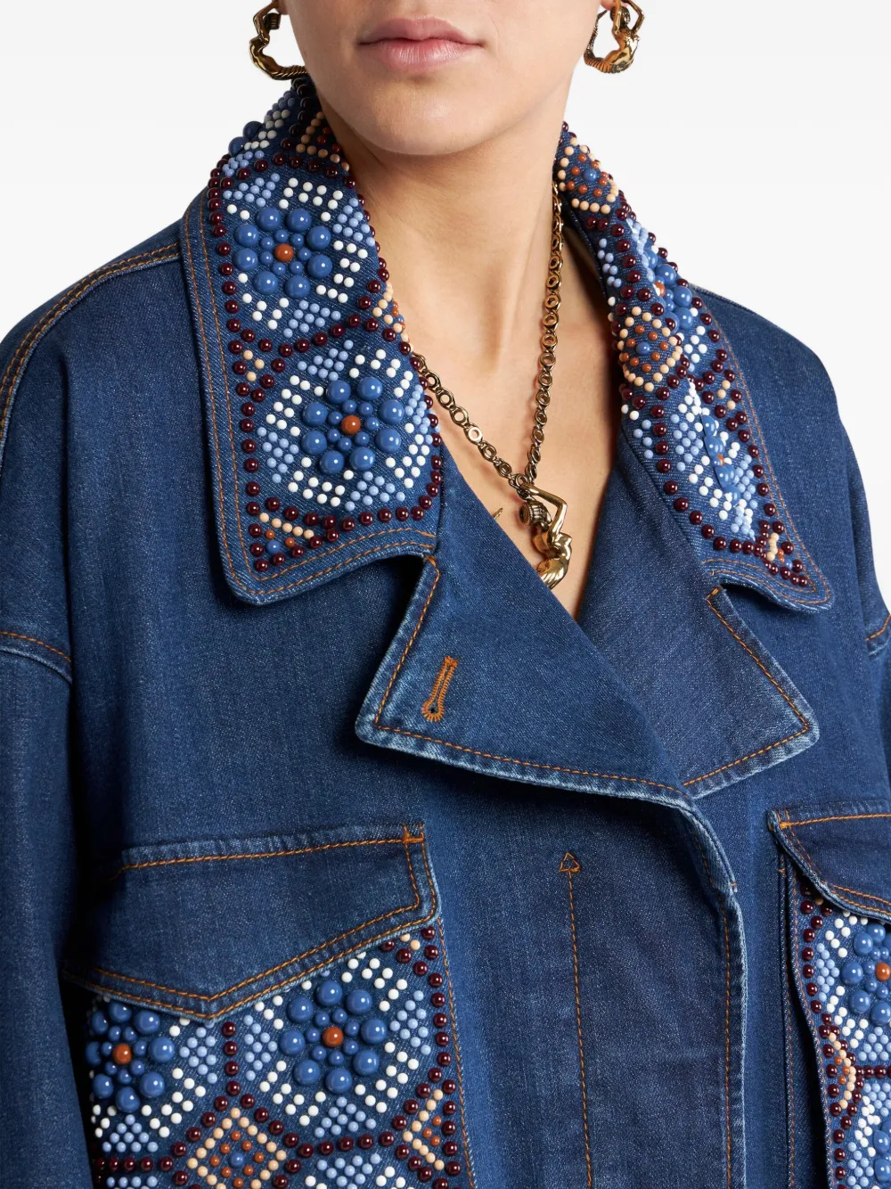 ETRO Cropped jack Blauw