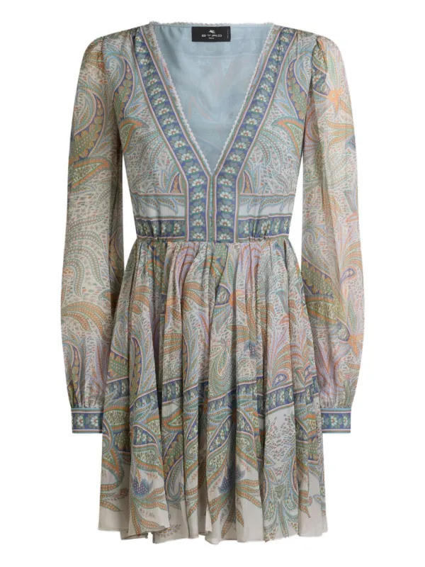 floral print puff sleeve mini dress Skylar + Madison Tory White Blue Floral Puff Sleeve Mini Dress - Size S - Final Sale - Striped Floral Print - Bustier Bodice
