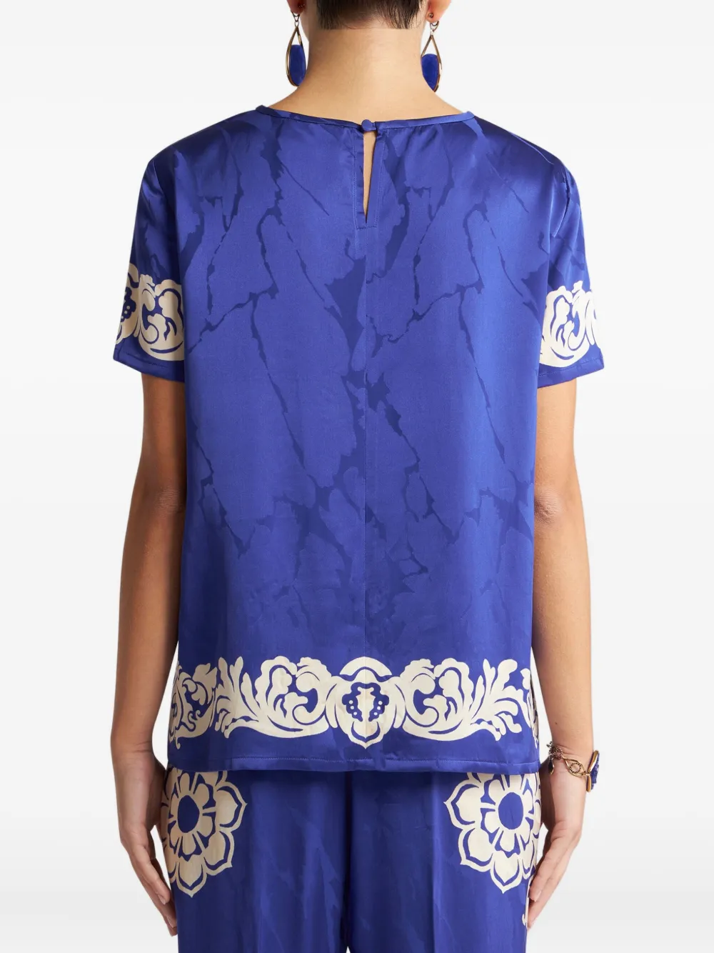 ETRO Shirt met bloemenprint Blauw