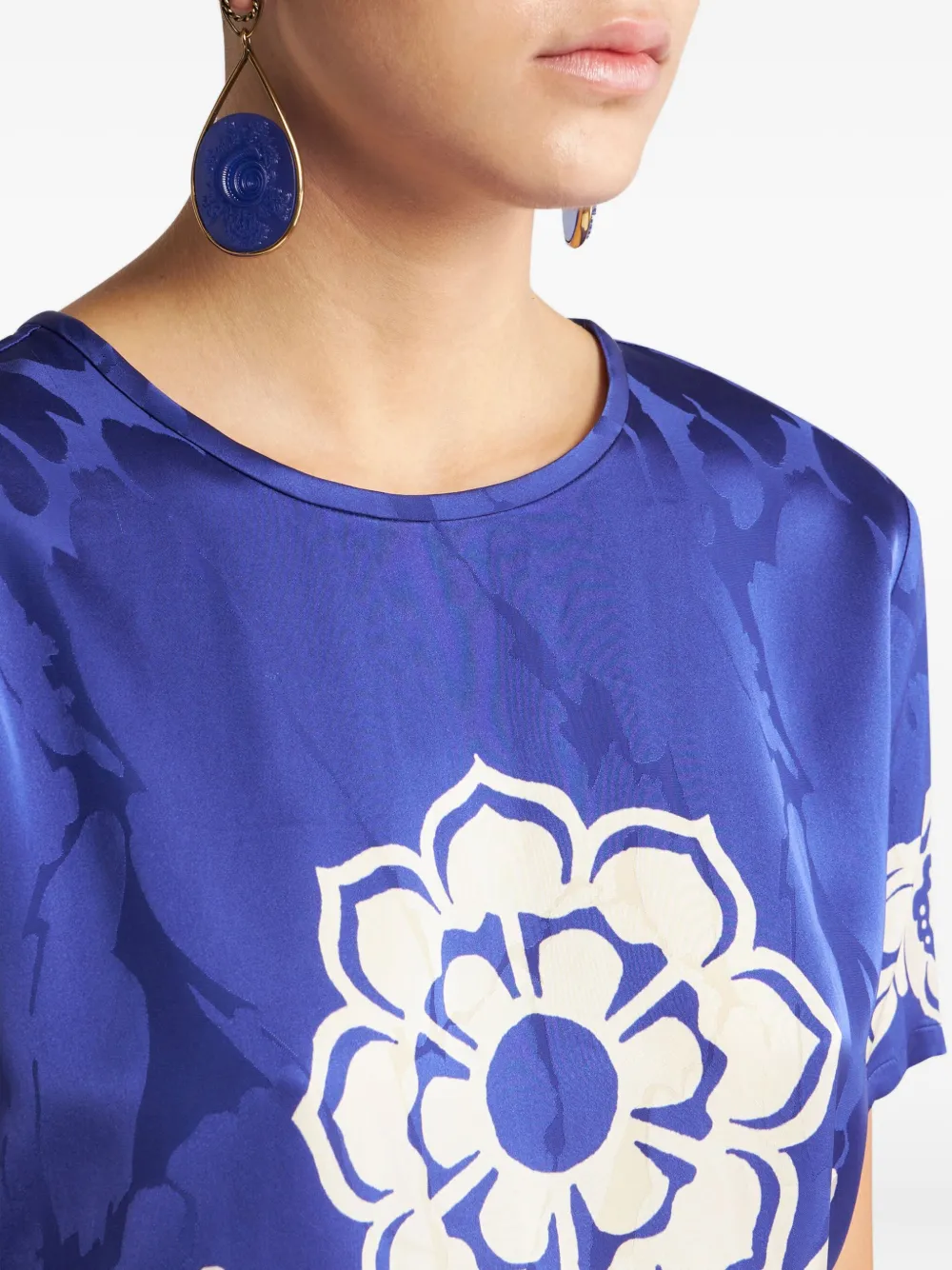 ETRO Shirt met bloemenprint Blauw