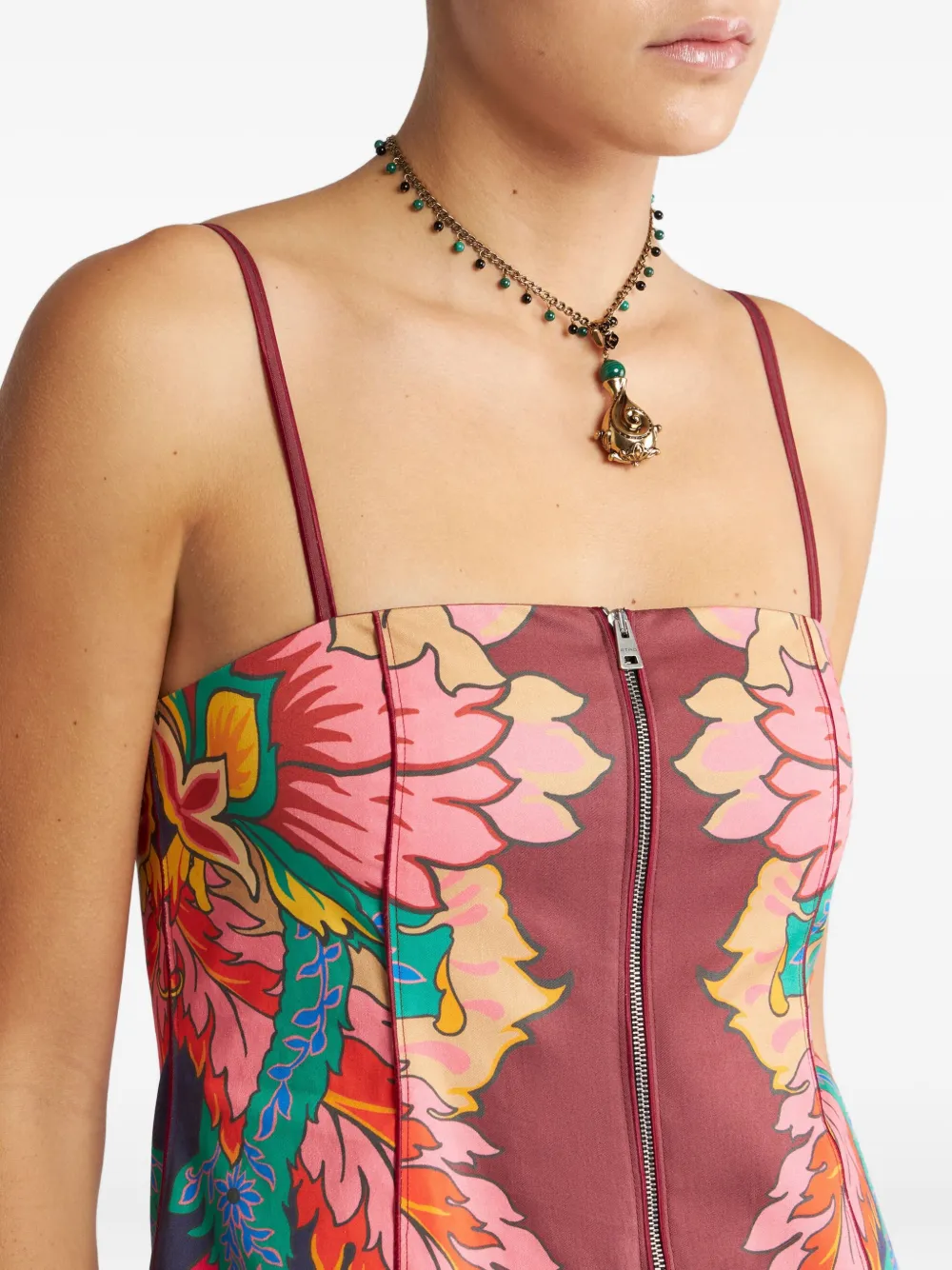 ETRO Jurk met bloemenprint Rood