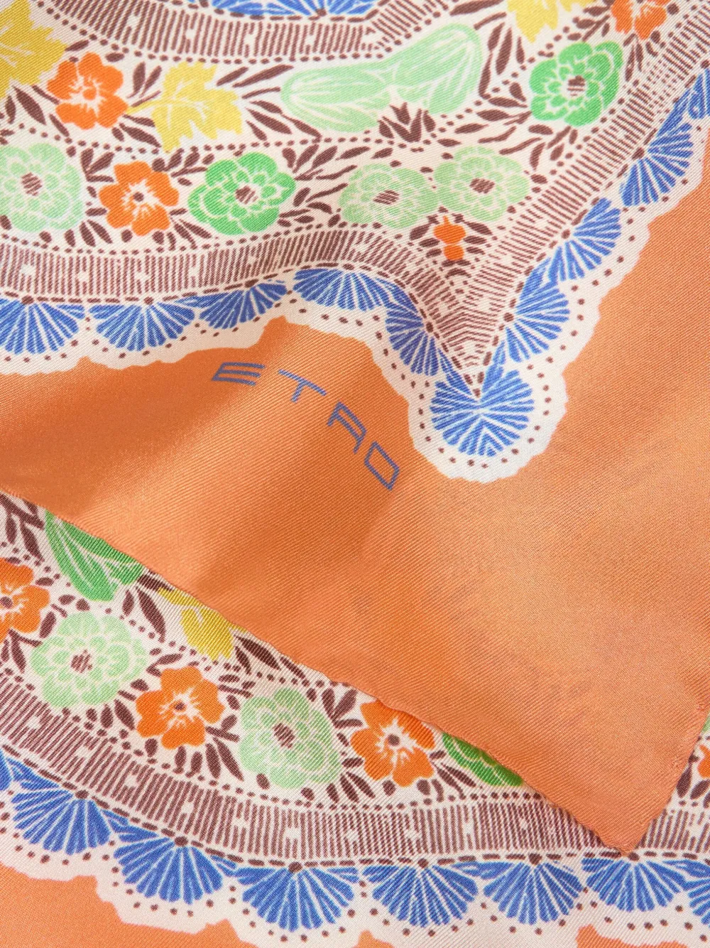 ETRO Sjaal met bloemenprint Oranje