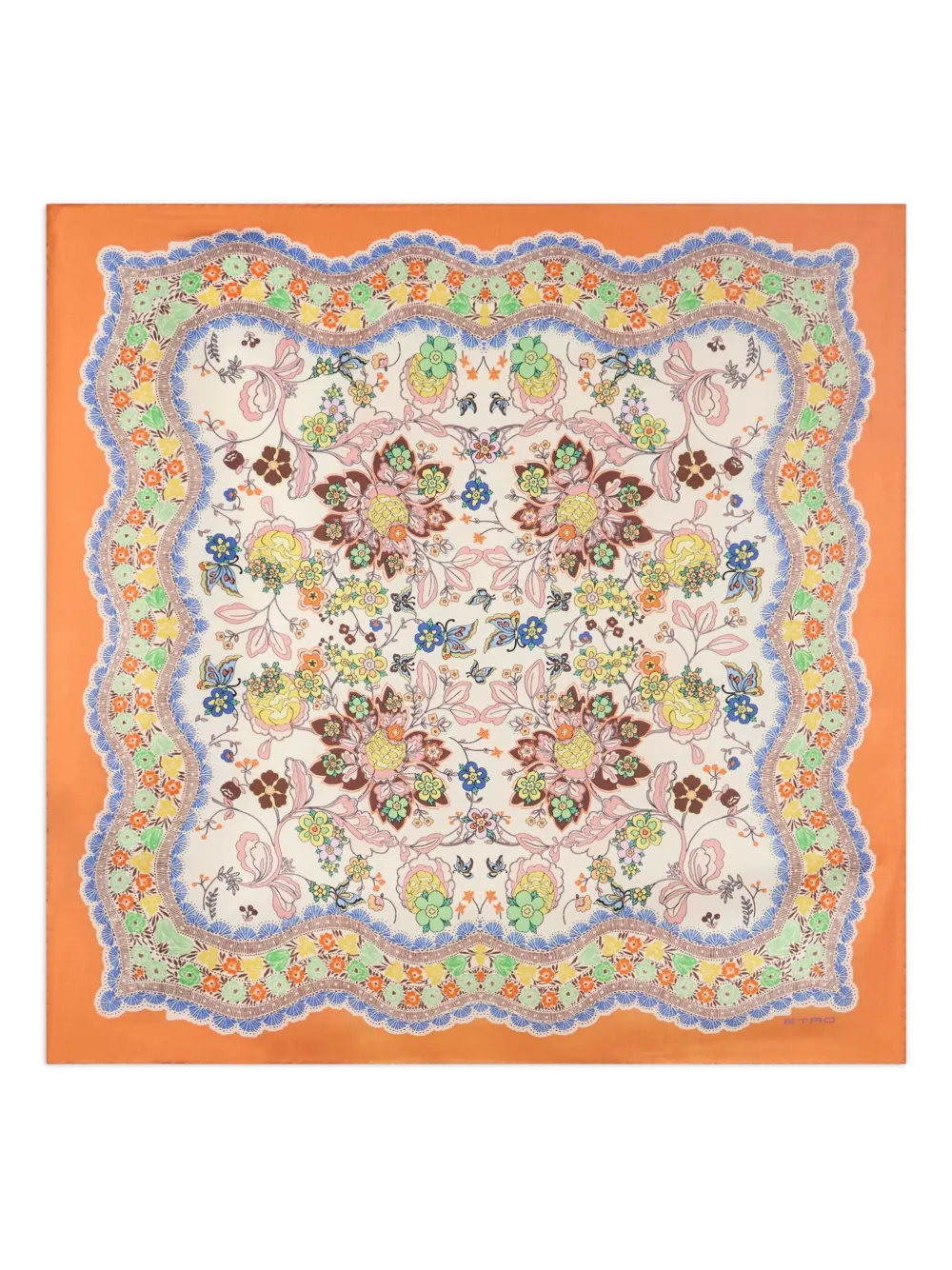 ETRO Sjaal met bloemenprint Oranje