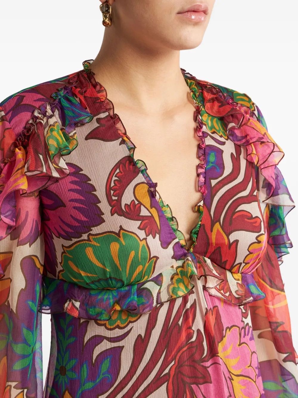 ETRO Mini-jurk met bloemenprint Roze