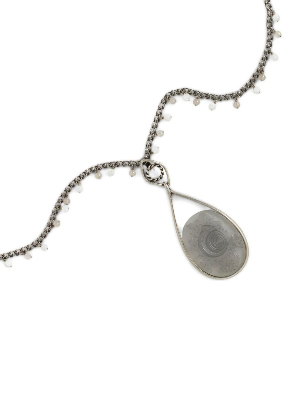 Etro Necklace With Cameo Pendant In Silver