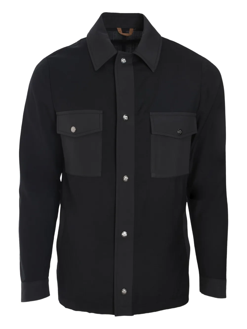 Luigi Borrelli camisa con botones | negro | Image 1