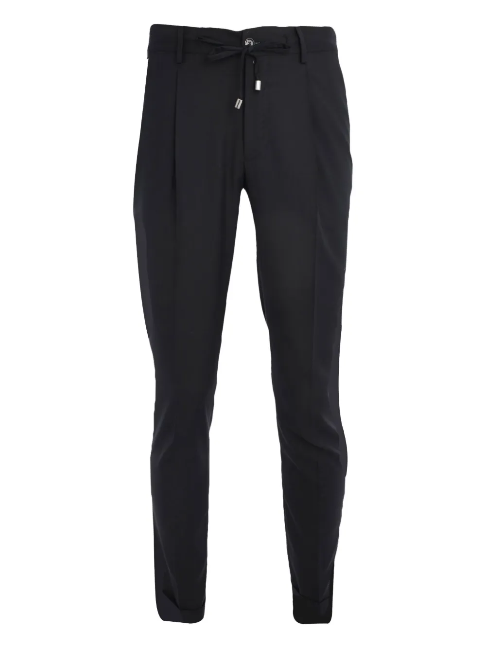 Luigi Borrelli pleated drawstring trousers | Black | Image 1