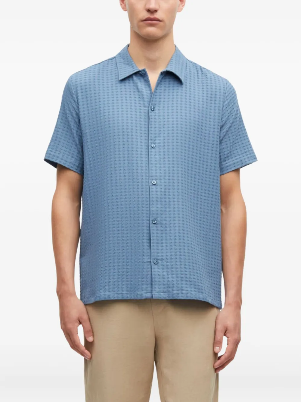 SAMSOE Avan overhemd Blauw