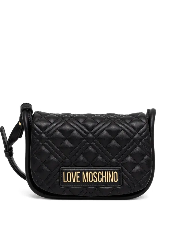 MOSCHINO ブラック ショルダーバッグ Love Moschino ロゴ ショルダーバッグ | ブラック | FARFETCH JP