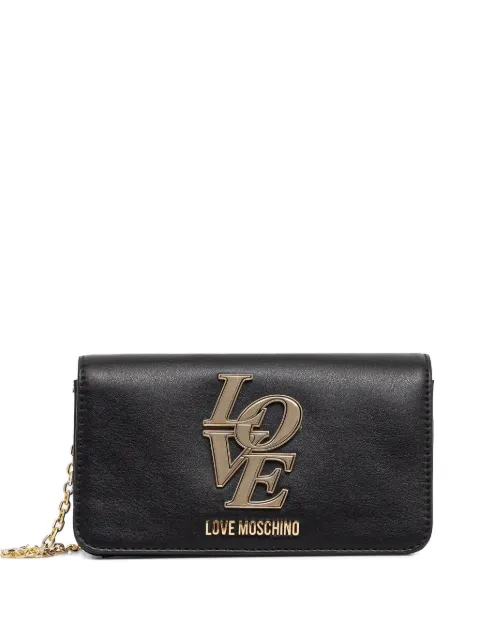 Love Moschino logo-lettering clutch bag