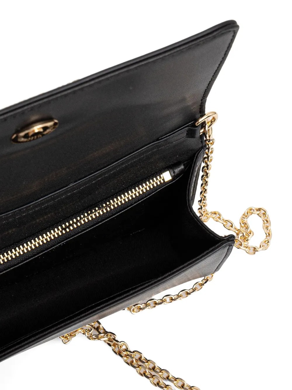Love Moschino Clutch met logo Zwart