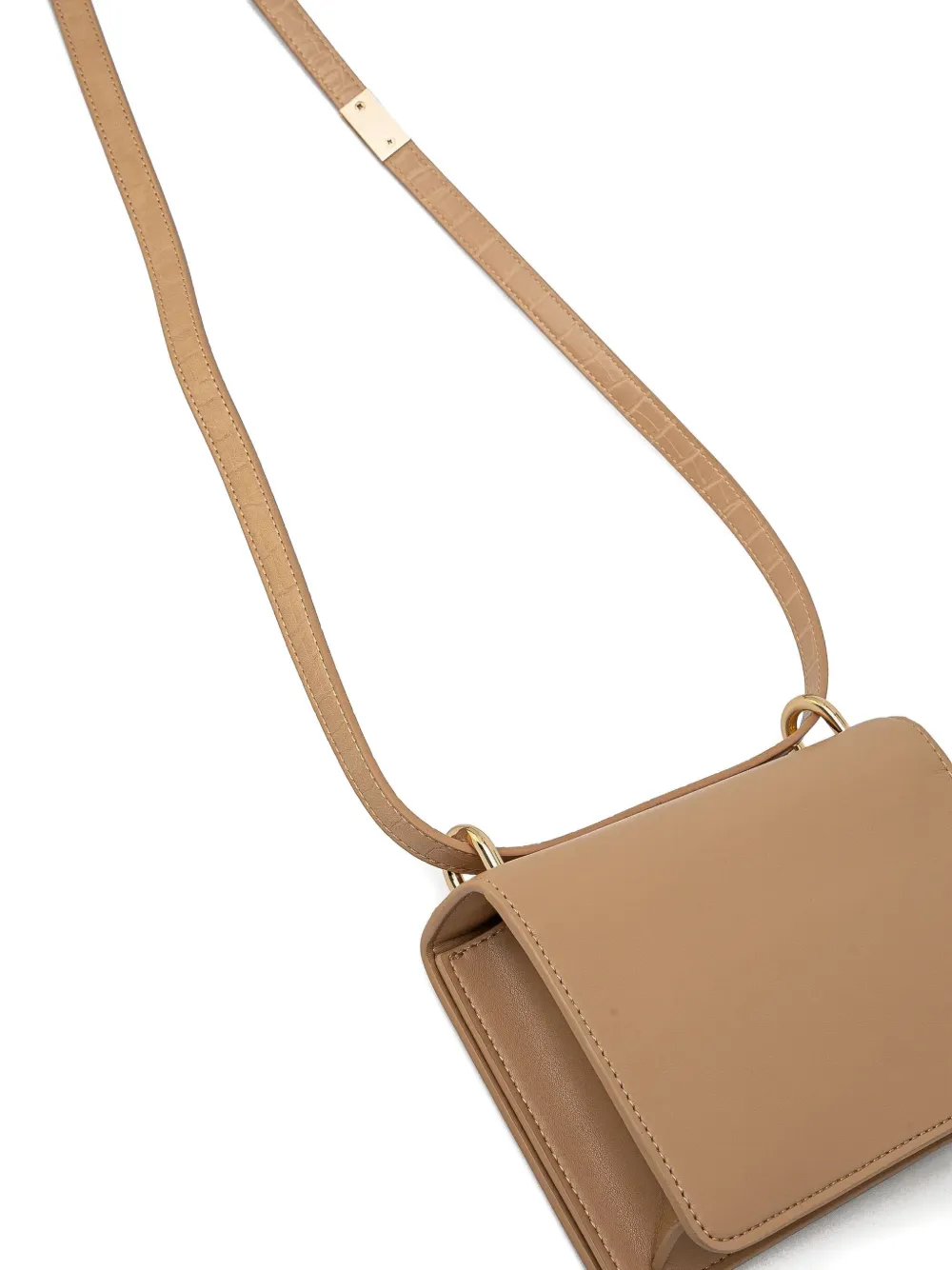 Love Moschino Small Logo-plaque Crossbody Bag In Brown