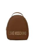 Love Moschino logo-lettering backpack - Brown