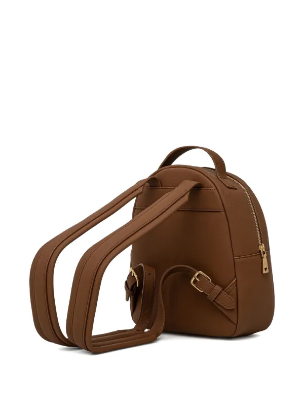 Love Moschino logo-lettering Backpack Brown FARFETCH ID