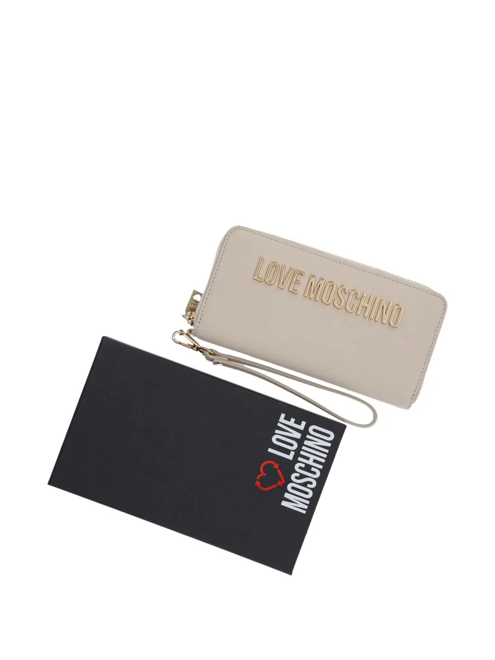 Love Moschino Portemonnee met logo Beige