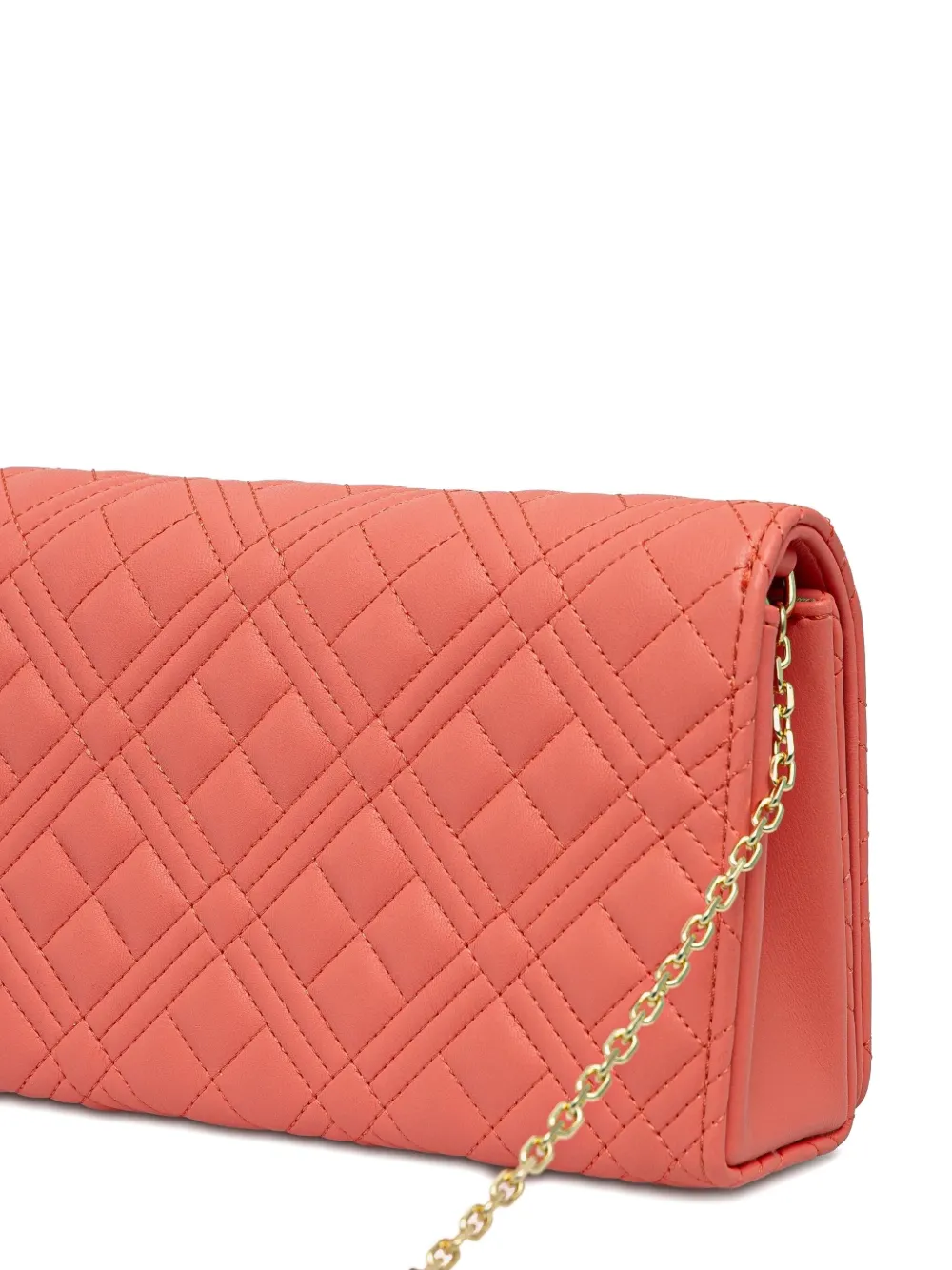 Love Moschino Quilted Crossbody Bag In Orange