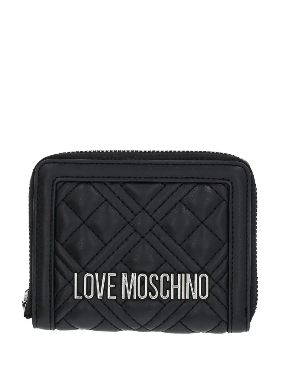 Love Moschino Quilted Wallet In Black