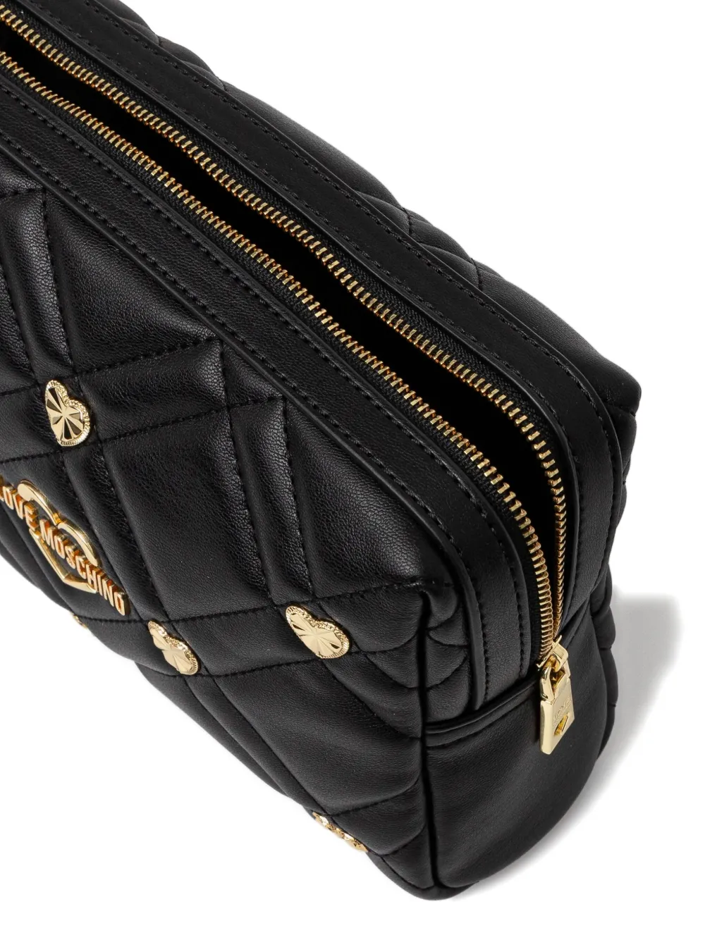 Love Moschino Clutch met studs Zwart